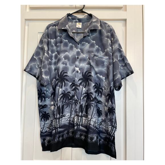 Rima Beachwear blue hawaiian button up XL - Picture 1 of 9